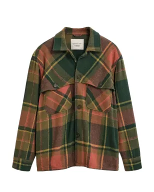GANT 240 Mulberry Street チェック柄ウール混紡シャツジャケット - サムネイル1
