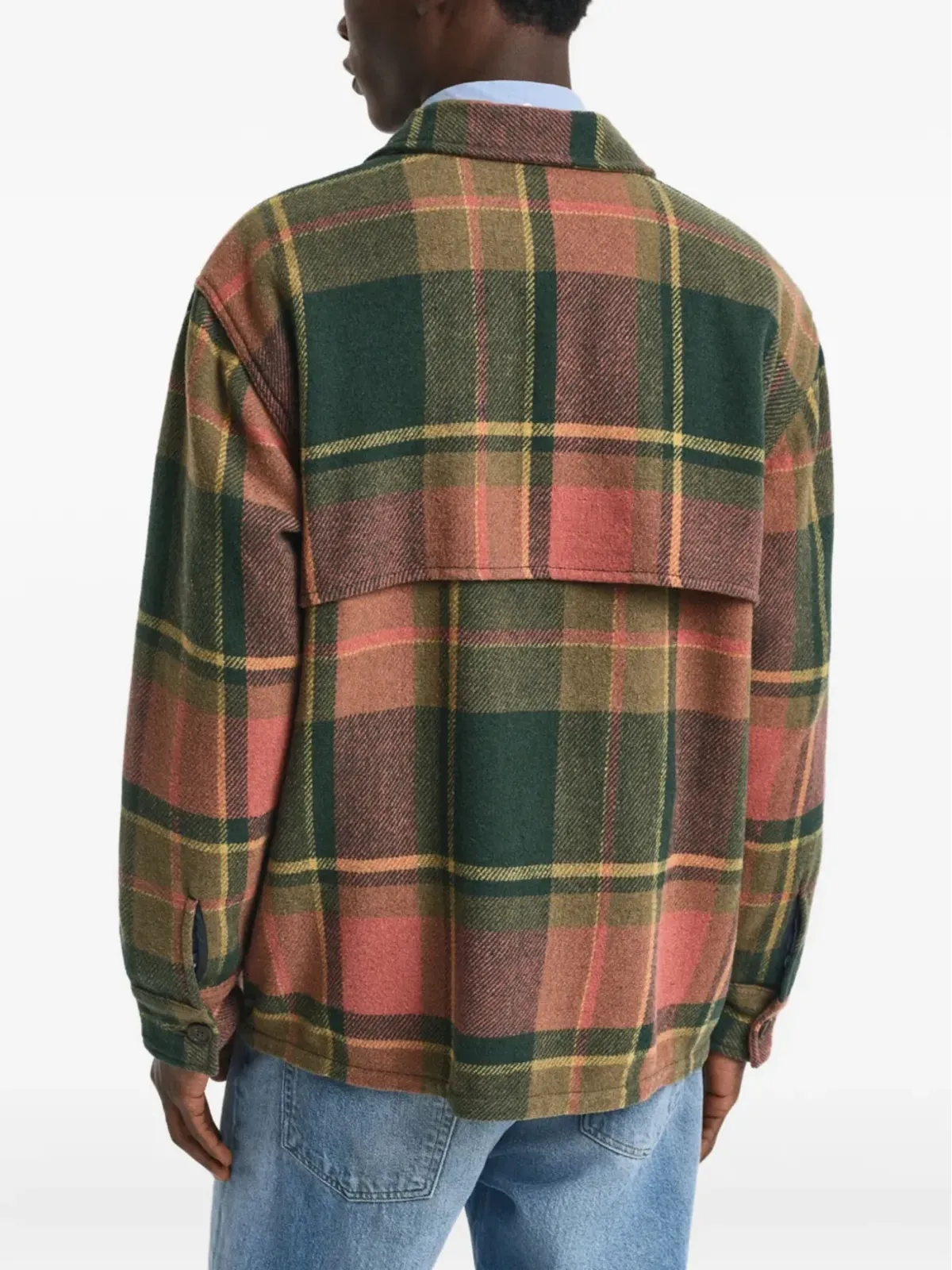 GANT 240 Mulberry Street チェック柄ウール混紡シャツジャケット - 画像3