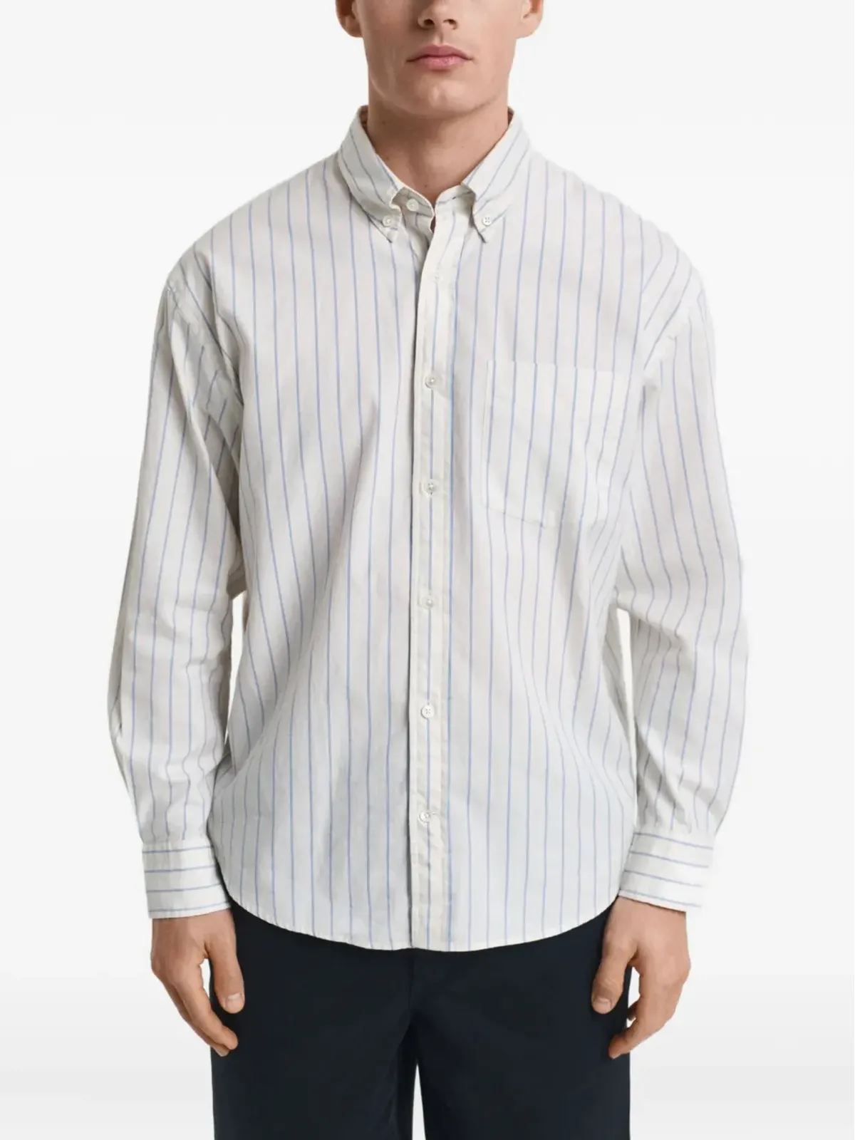 GANT 240 Mulberry Street ストライプコットンシャツ - 画像2