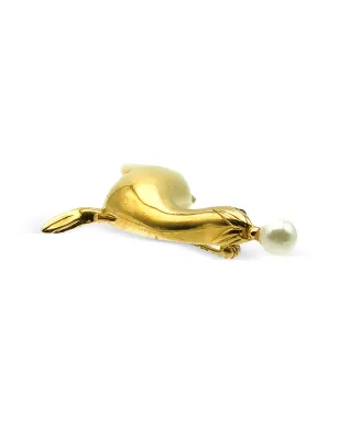 Jennifer Gibson Jewellery 1980s パール付きアシカブローチ - サムネイル4