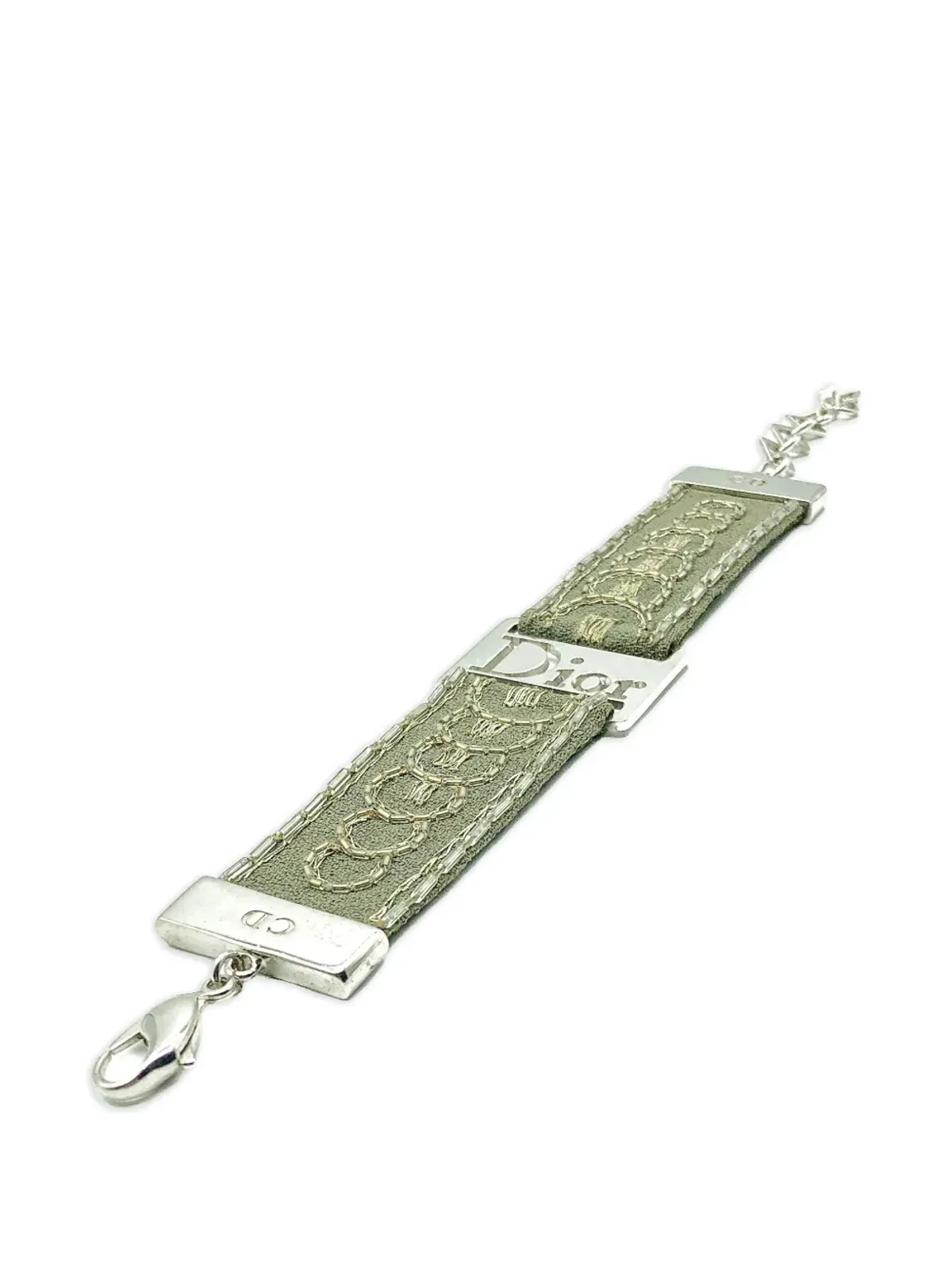 Christian Dior Pre-Owned 1990年代 ロゴ入りストラップブレスレット - 画像3