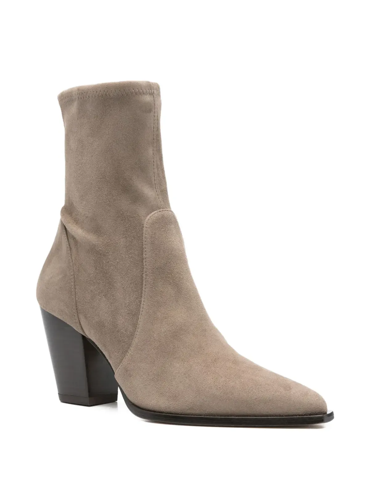 Stuart Weitzman 80mm ポインテッドトゥ ソックブーツ - 画像2