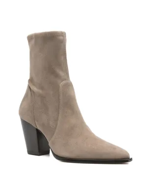 Stuart Weitzman 80mm ポインテッドトゥ ソックブーツ - サムネイル2