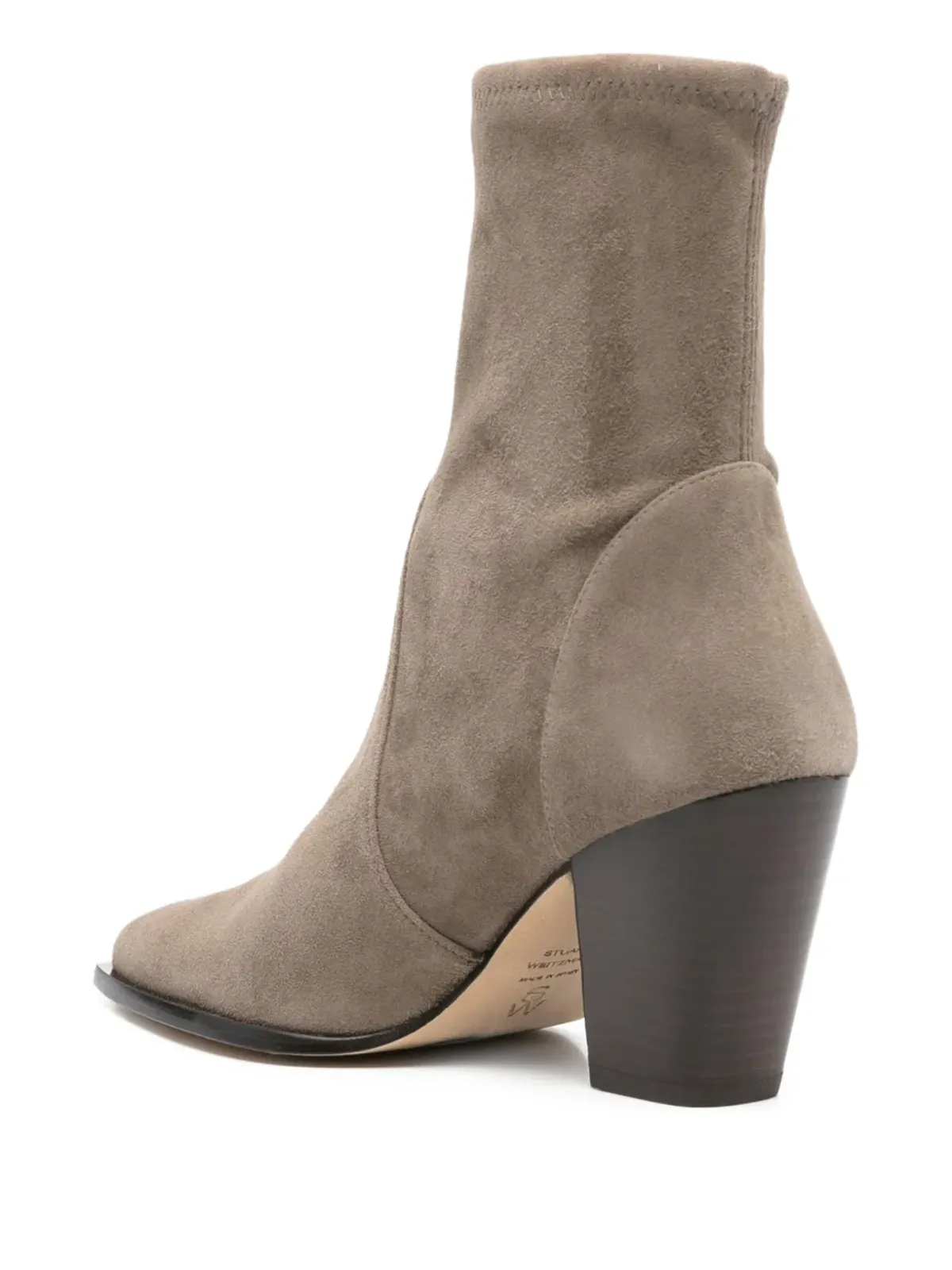 Stuart Weitzman 80mm ポインテッドトゥ ソックブーツ - 画像3