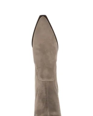 Stuart Weitzman 80mm ポインテッドトゥ ソックブーツ - サムネイル4