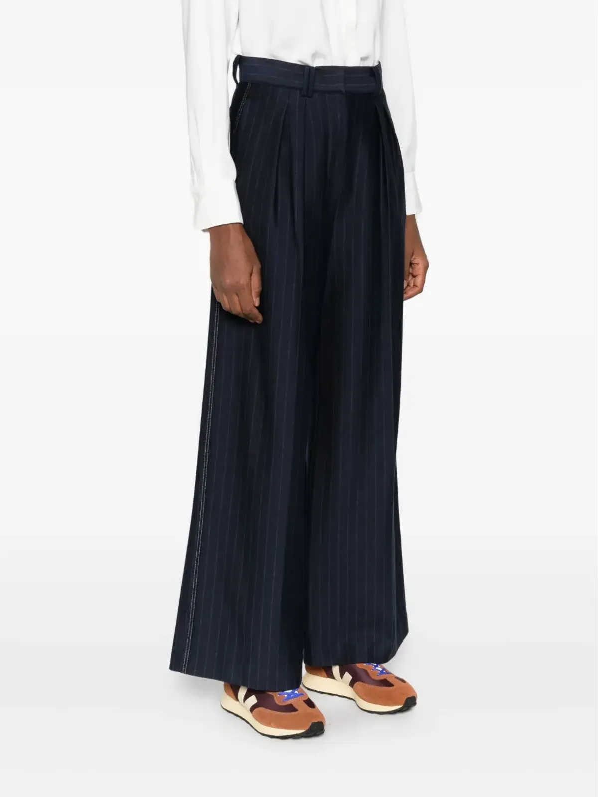 Max Mara ピンストライプ柄プリーツパンツ - 画像3