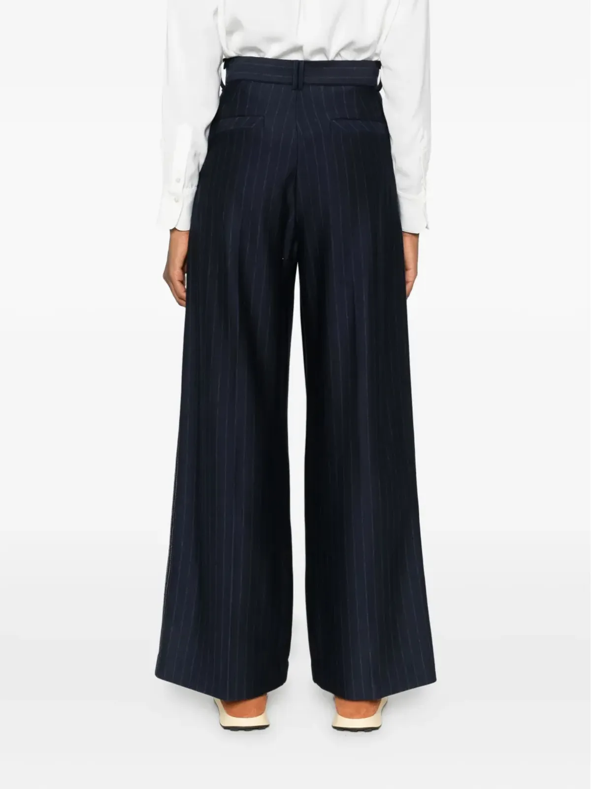 Max Mara ピンストライプ柄プリーツパンツ - 画像4