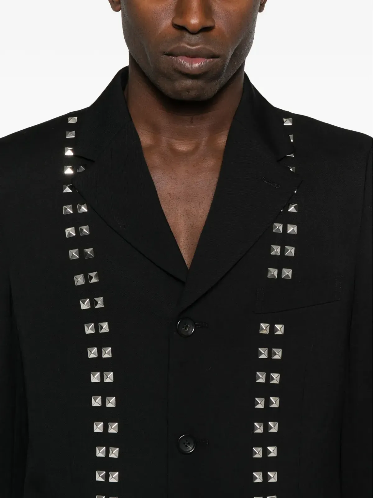 Black Comme Des Garçons スタッズ付きシングルブレストジャケット - 画像5