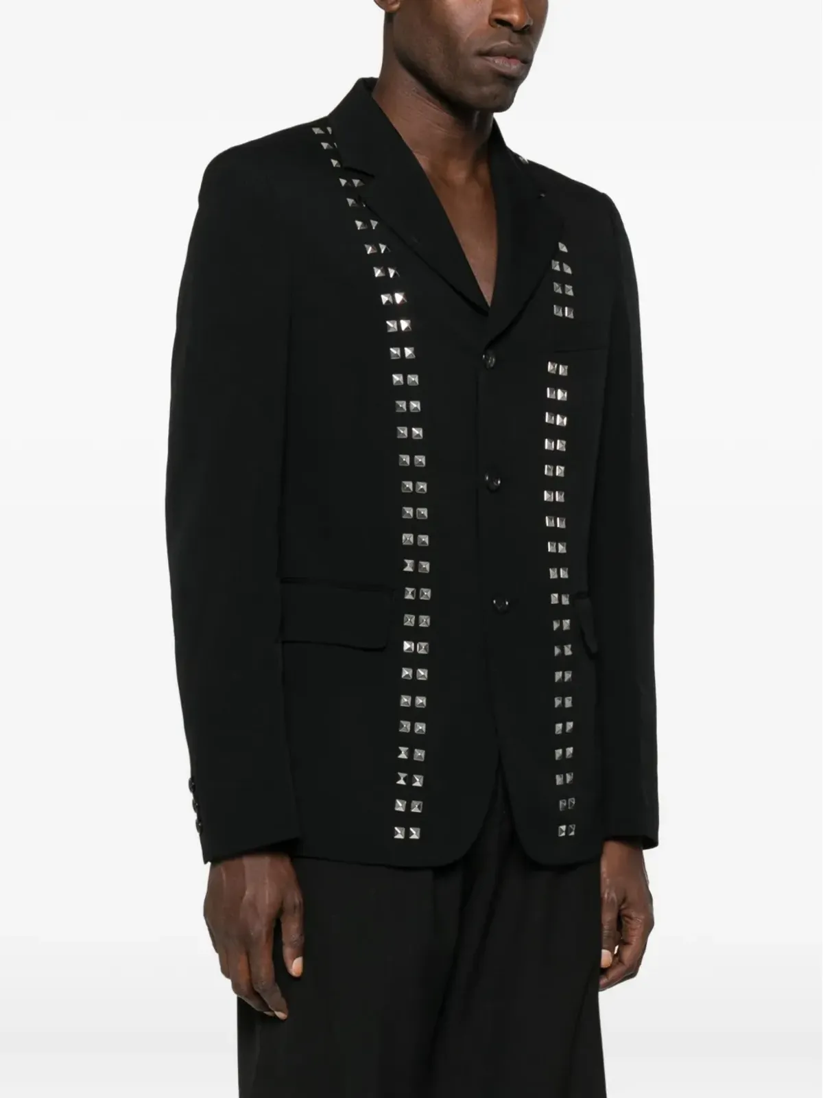 Black Comme Des Garçons スタッズ付きシングルブレストジャケット - 画像3