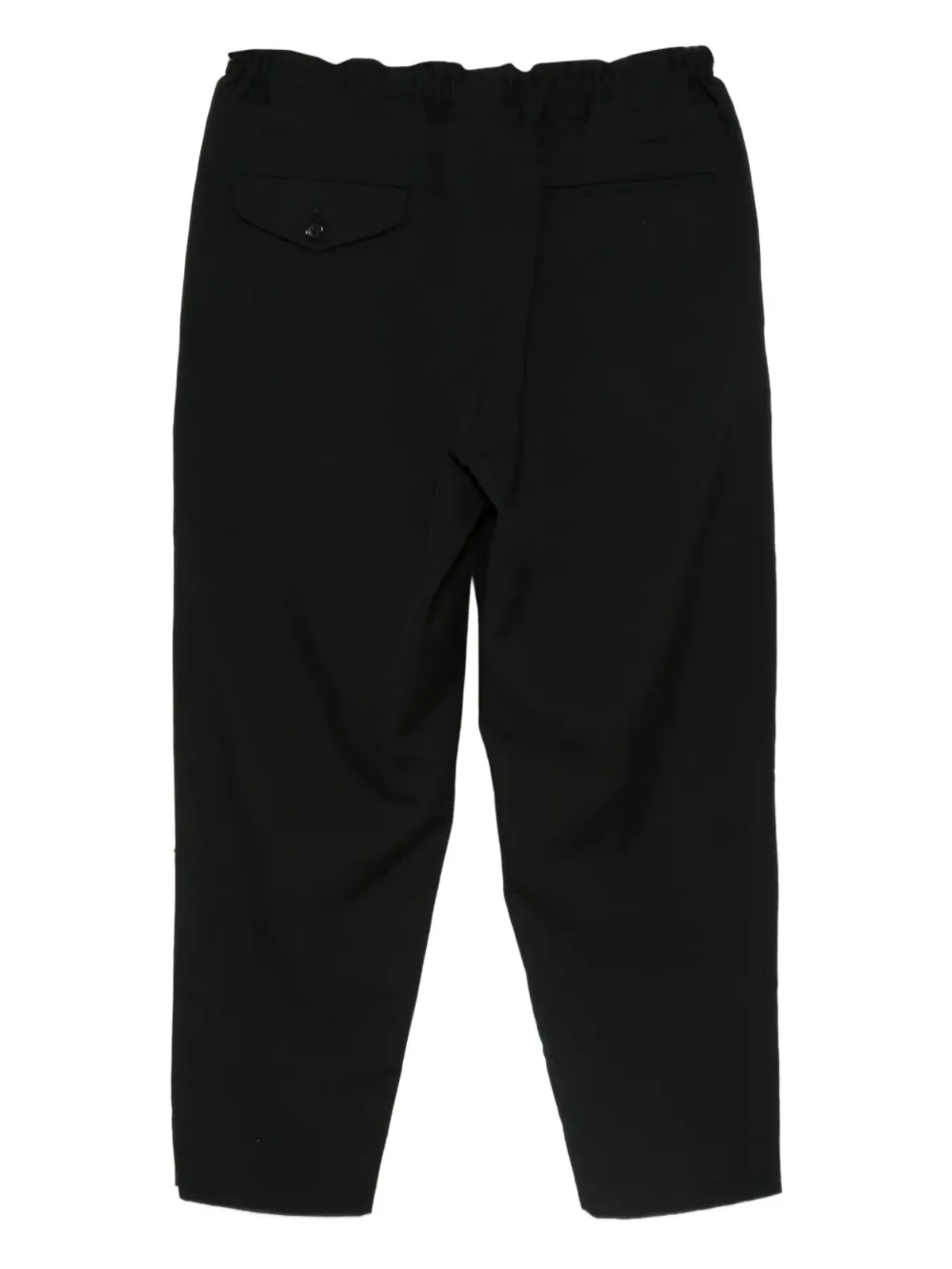 Black Comme Des Garçons ウール ウエストゴム入り テーパードパンツ - 画像2