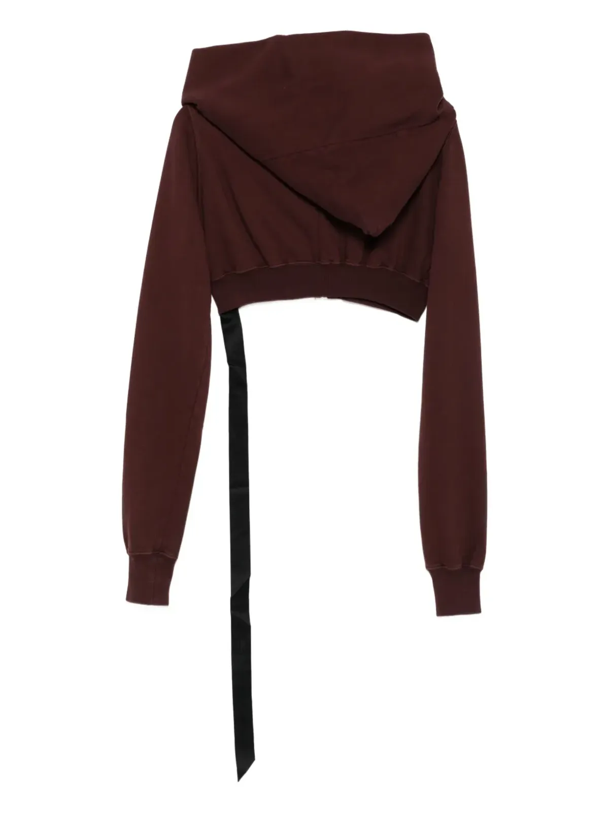 Rick Owens DRKSHDW カウルネックジップフロント cropped スウェットシャツ - レッド - 画像2