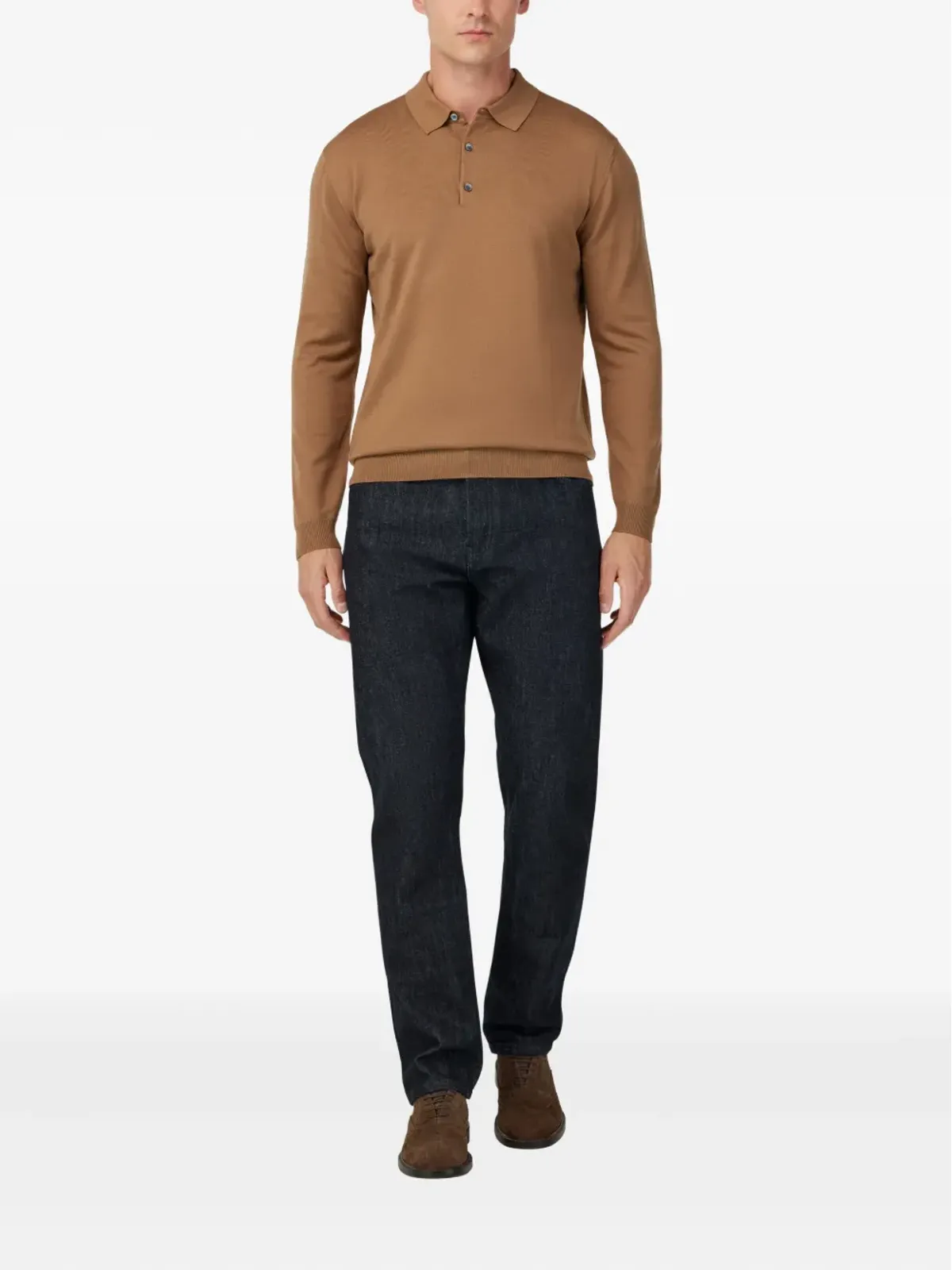 Boggi Milano ウールポロセーター - ブラウン - 画像2