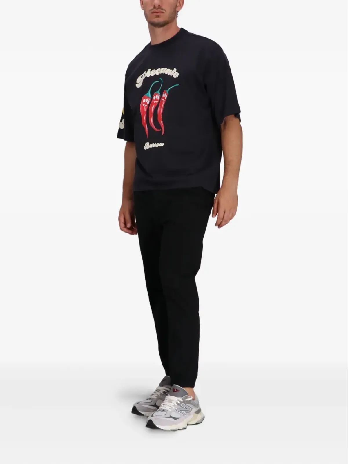 BARROW チリプリント コットン Tシャツ - 画像2