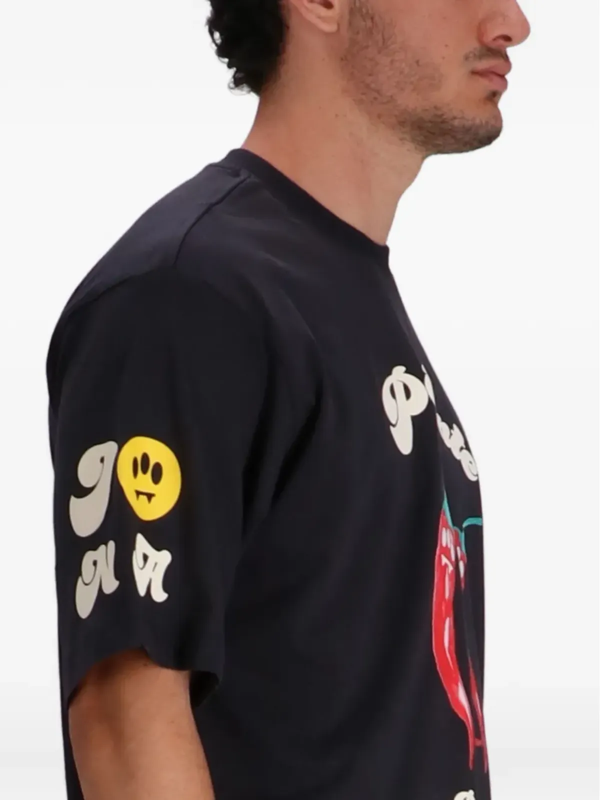 BARROW チリプリント コットン Tシャツ - 画像4