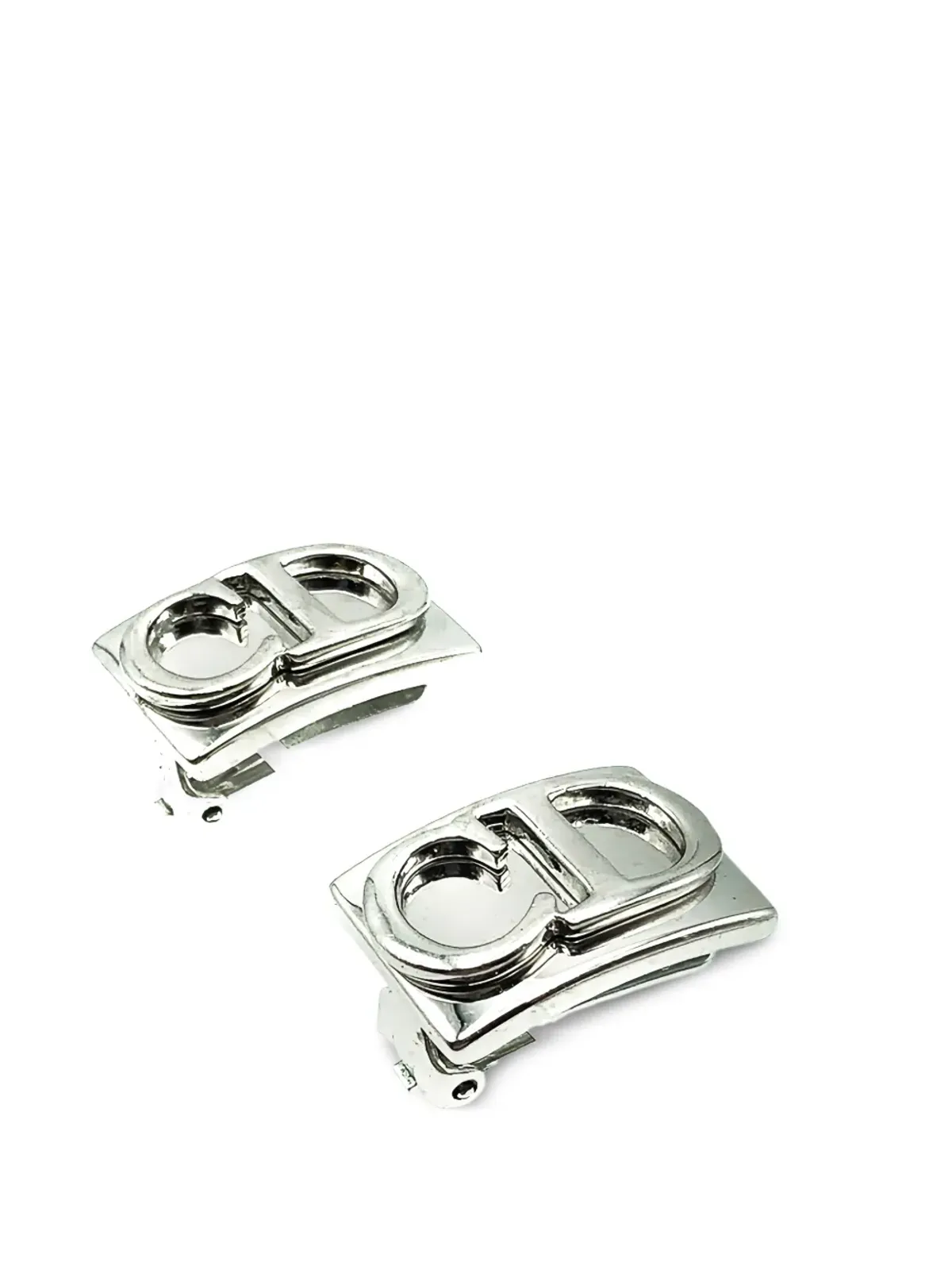 Christian Dior Pre-Owned 1980s logo earrings - Silver - 画像2