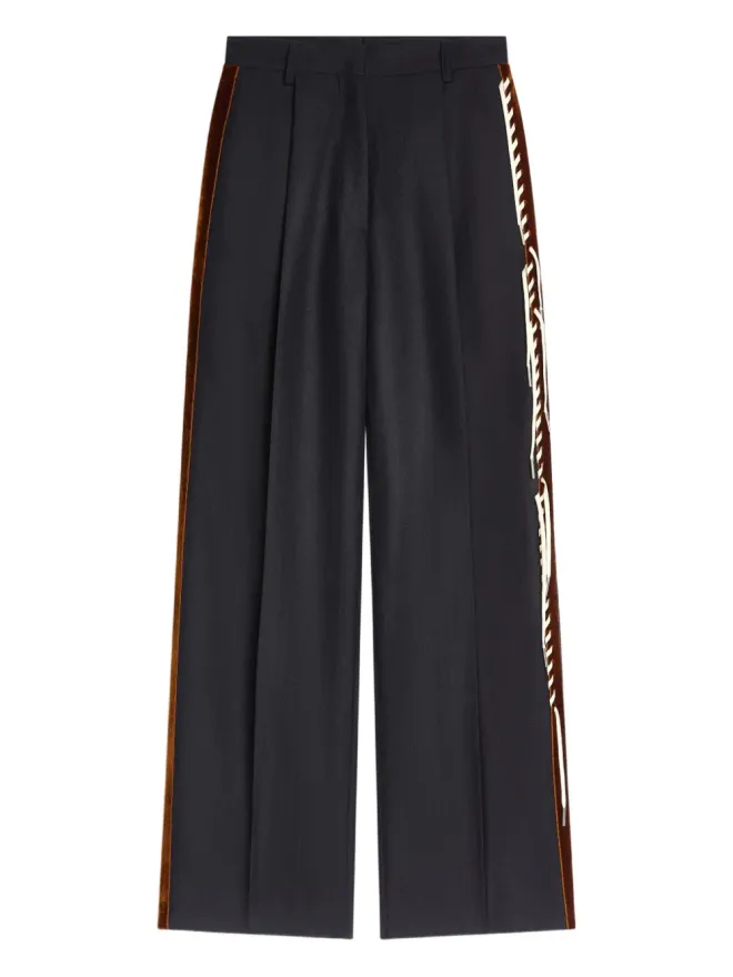 Dries Van Noten DRIES VAN NOTEN ベルベットトリムパンツの商品画像