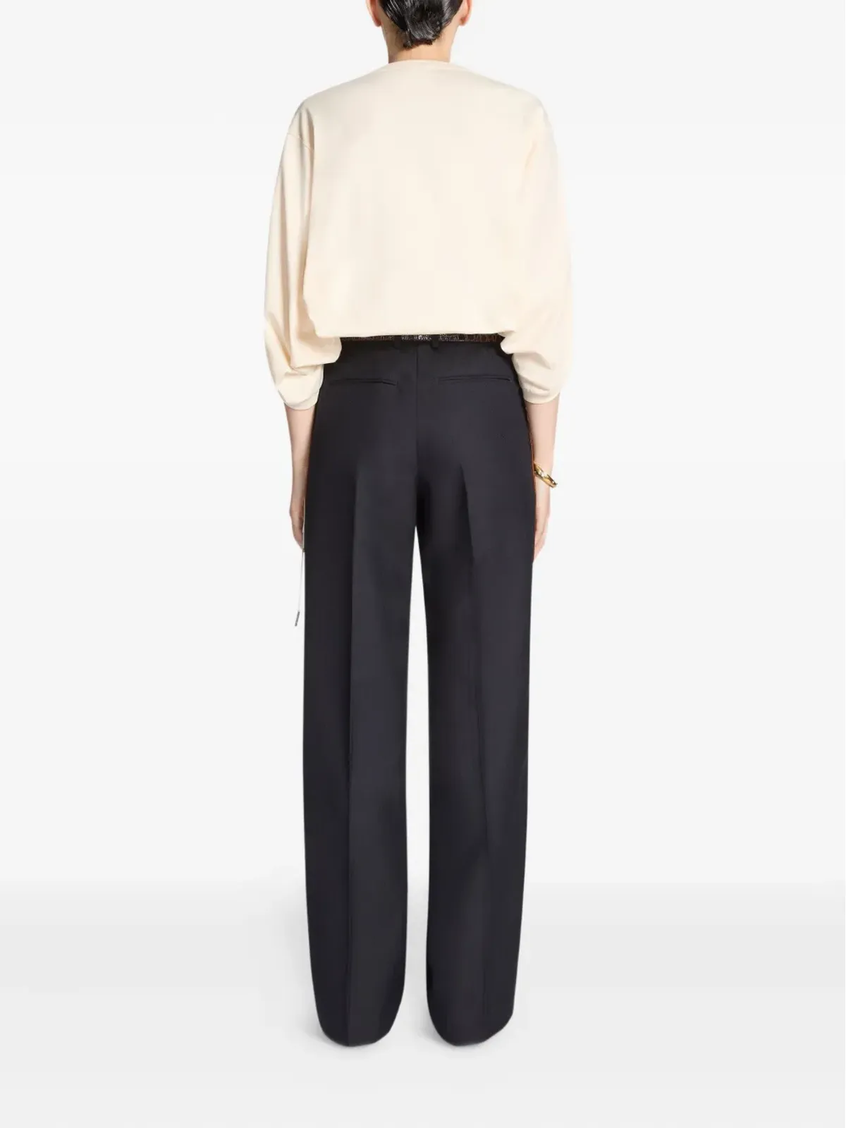 DRIES VAN NOTEN ベルベットトリムパンツ - 画像4