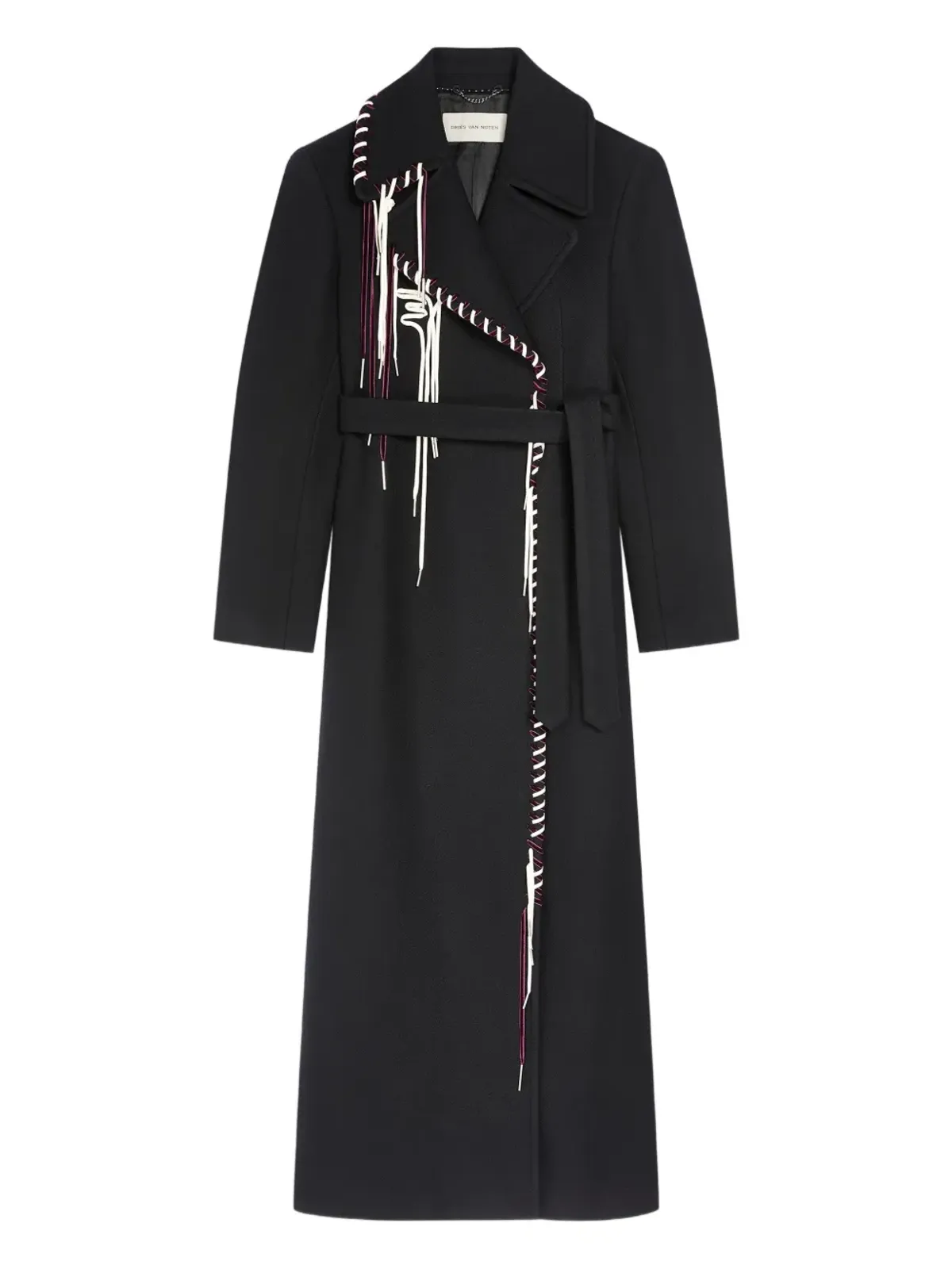 DRIES VAN NOTEN ホイップステッチ装飾コート - 画像1