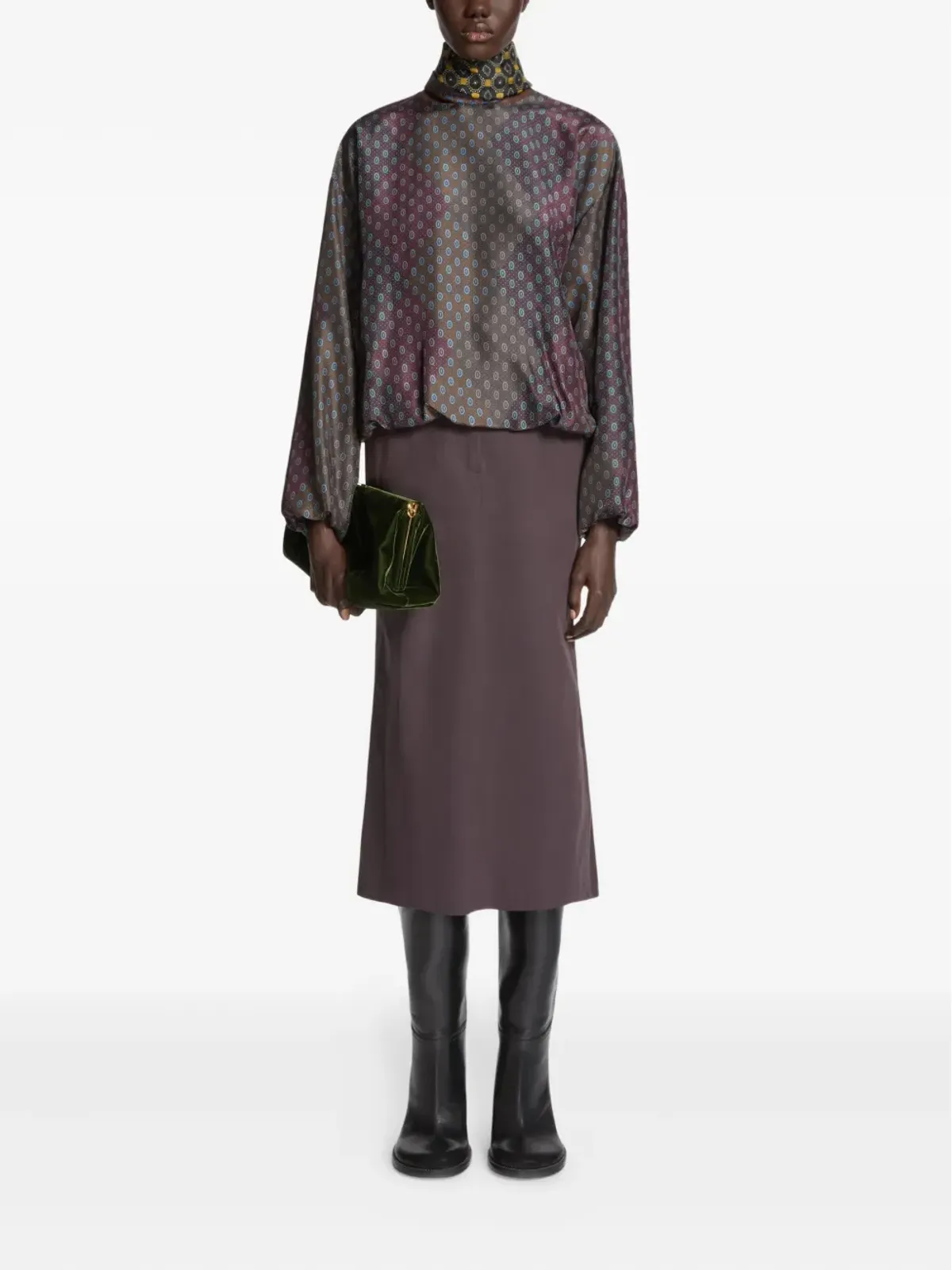 DRIES VAN NOTEN テーラードミディスカート - 画像2