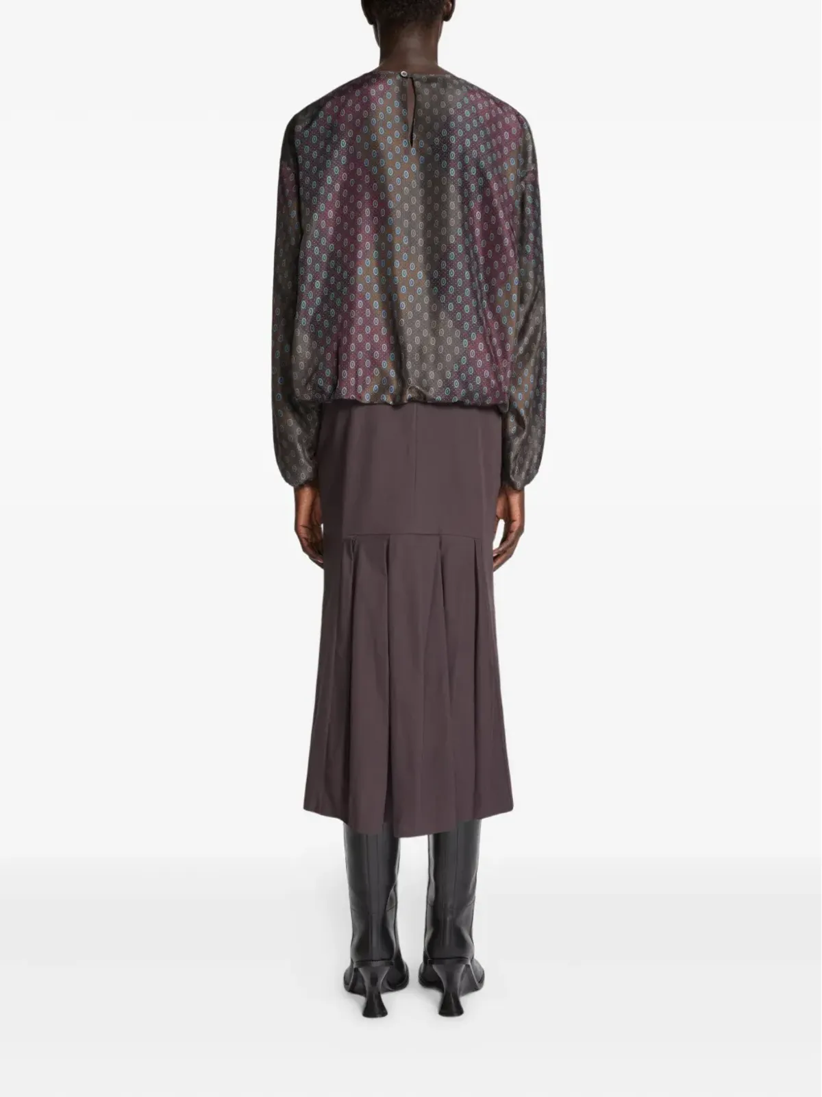 DRIES VAN NOTEN テーラードミディスカート - 画像4