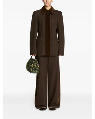 DRIES VAN NOTEN ベルベットトリムデニムブレザー - サムネイル2