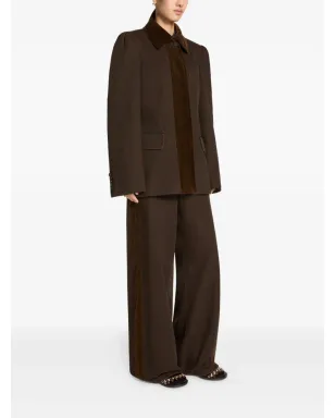 DRIES VAN NOTEN ベルベットトリムデニムブレザー - サムネイル3