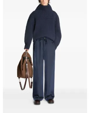 DRIES VAN NOTEN ドローストリング サイドポケット トラウザー ブルー - サムネイル2