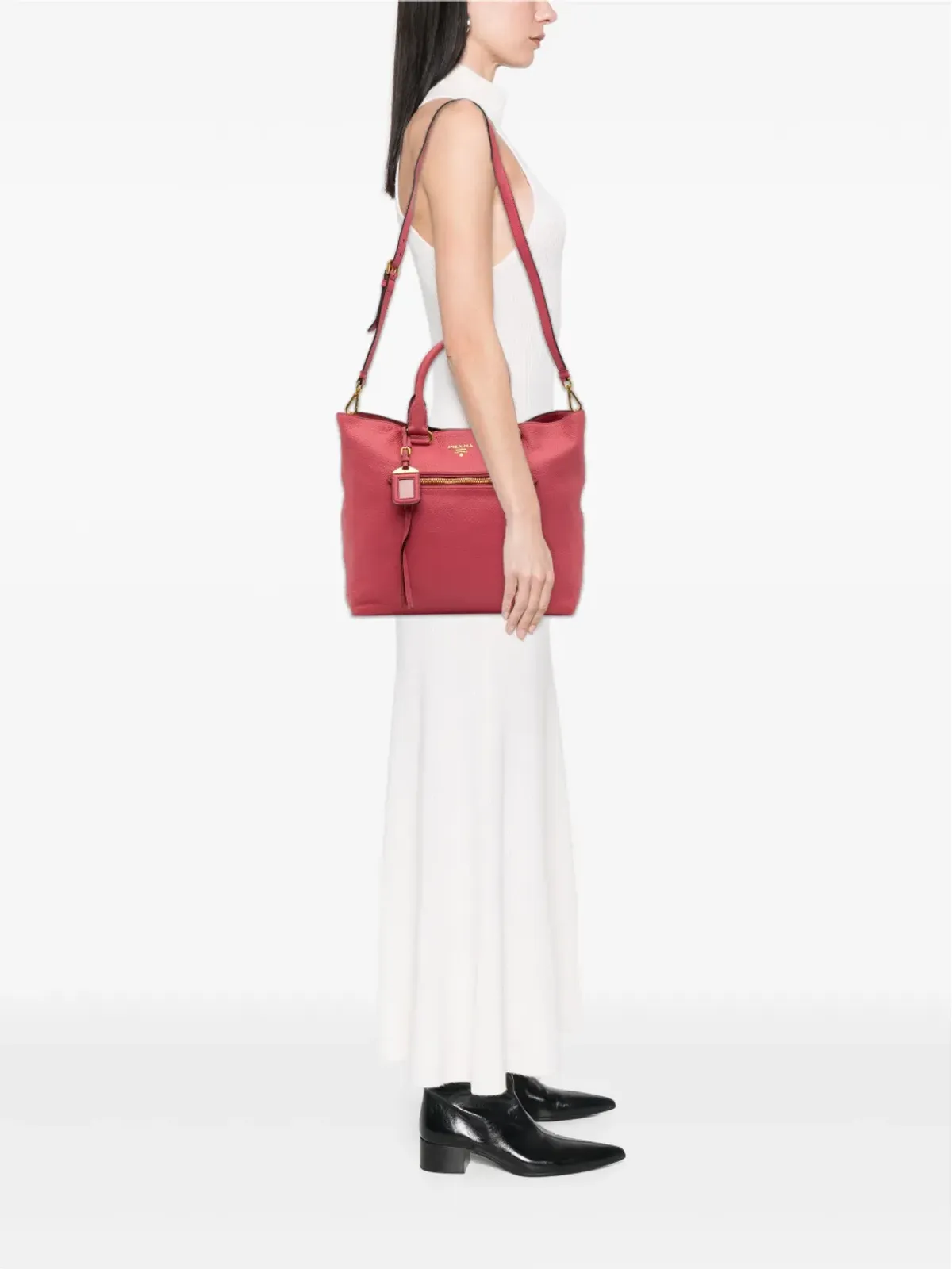 Prada Pre-Owned ヴィテロ ダイーノ オープン コンバーチブル トート サッチェル - 画像2