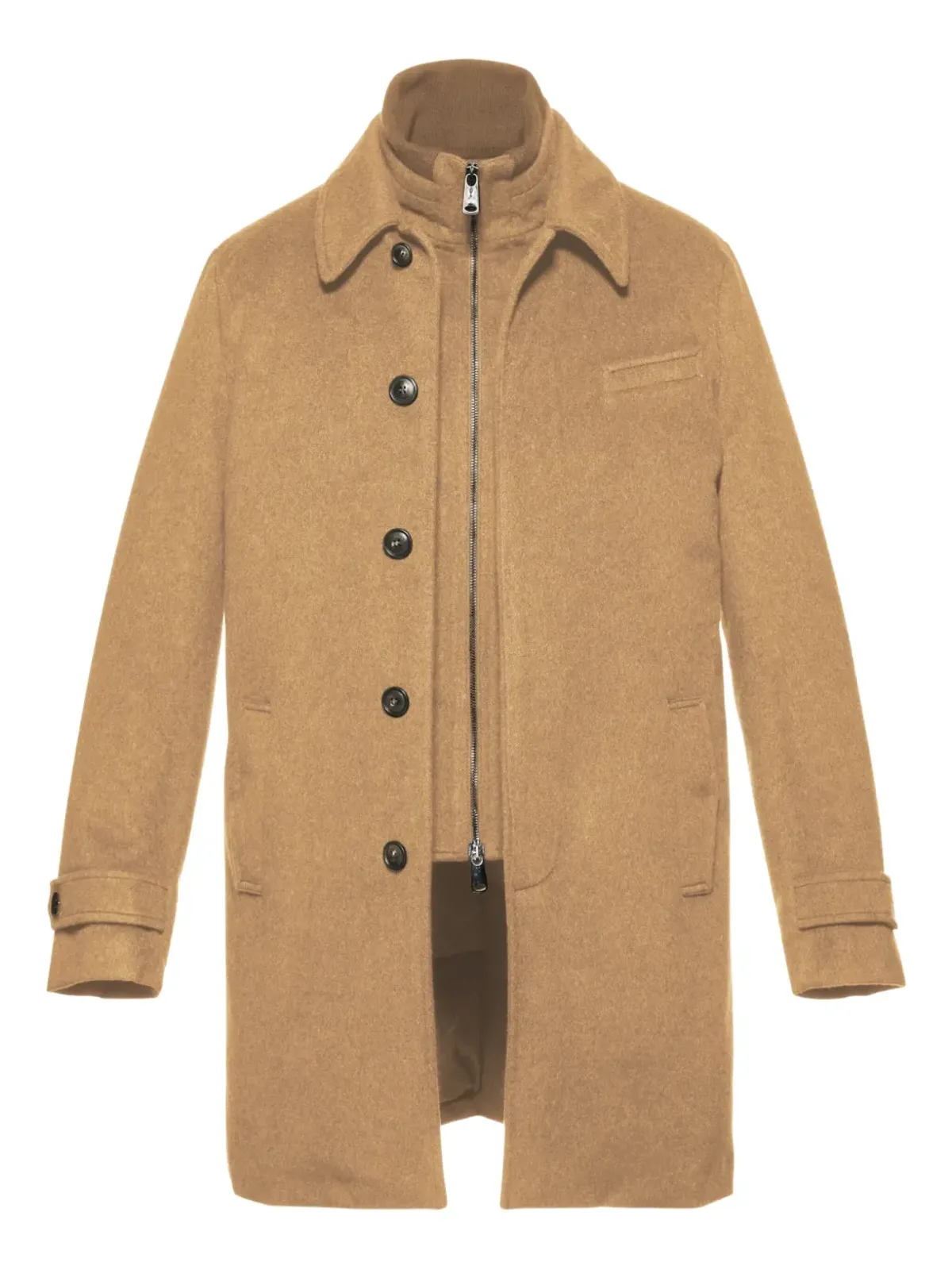 Norwegian Wool ユーロボタンファスニングコート - 画像1