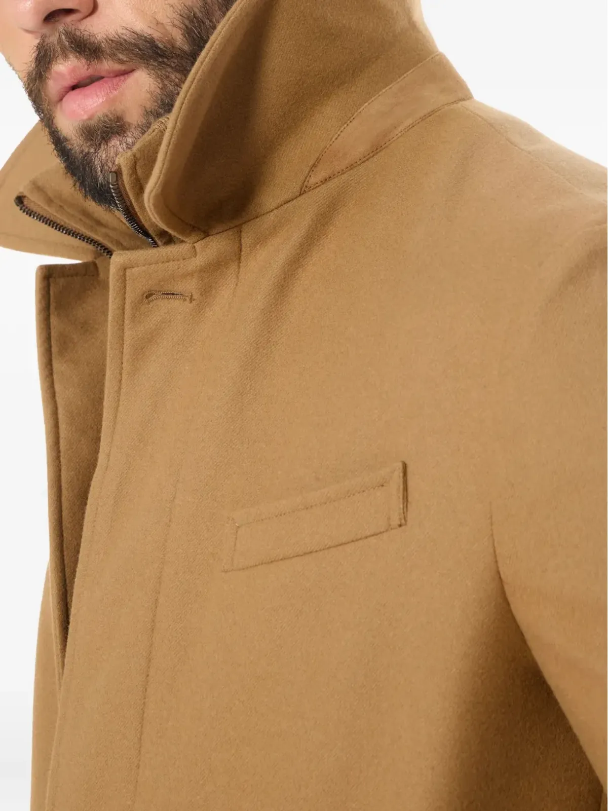 Norwegian Wool ユーロボタンファスニングコート - 画像5