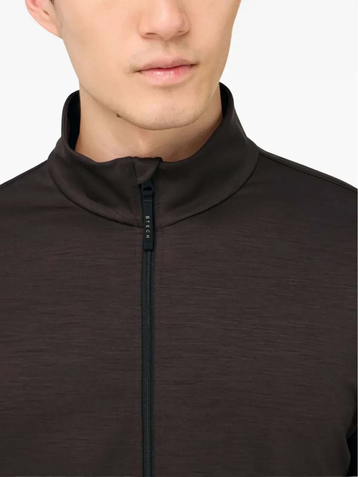 Boggi Milano ハイネックジップ付きスウェットシャツ ブラウン - 画像5