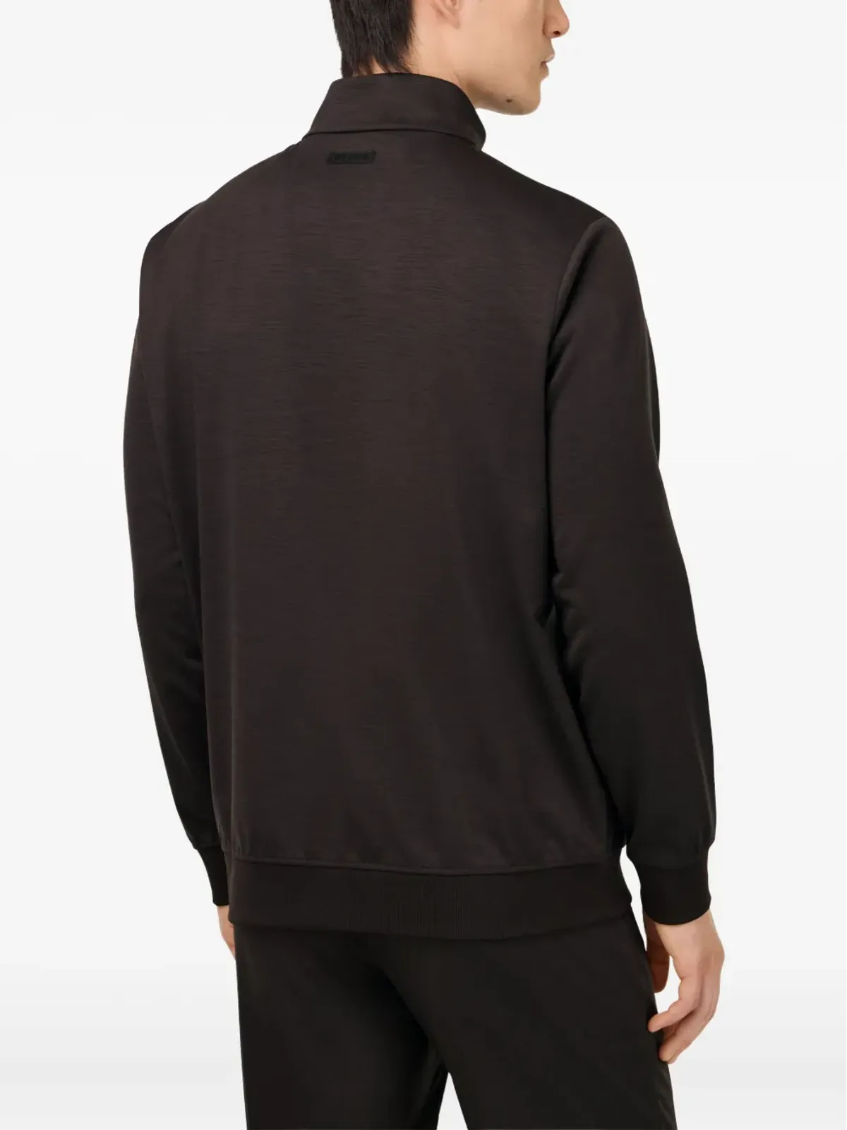 Boggi Milano ハイネックジップ付きスウェットシャツ ブラウン - 画像4