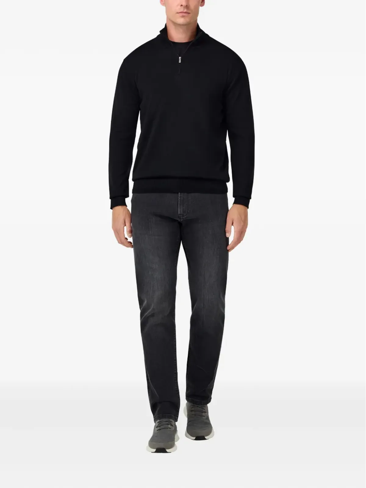 Boggi Milano ハーフジップ ウールセーター - 画像2