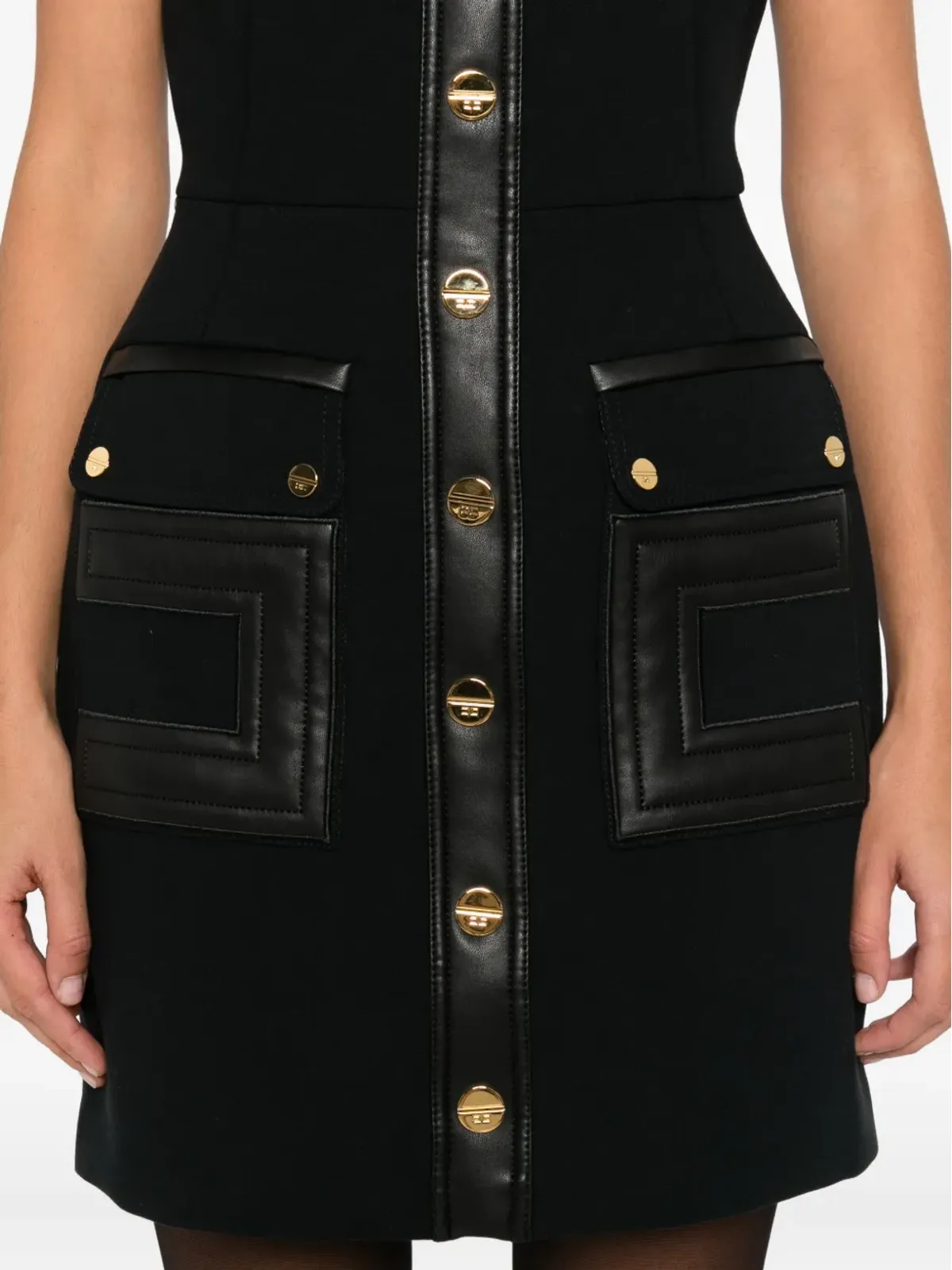 Elisabetta Franchi ボタンフロントミニドレス - 画像5