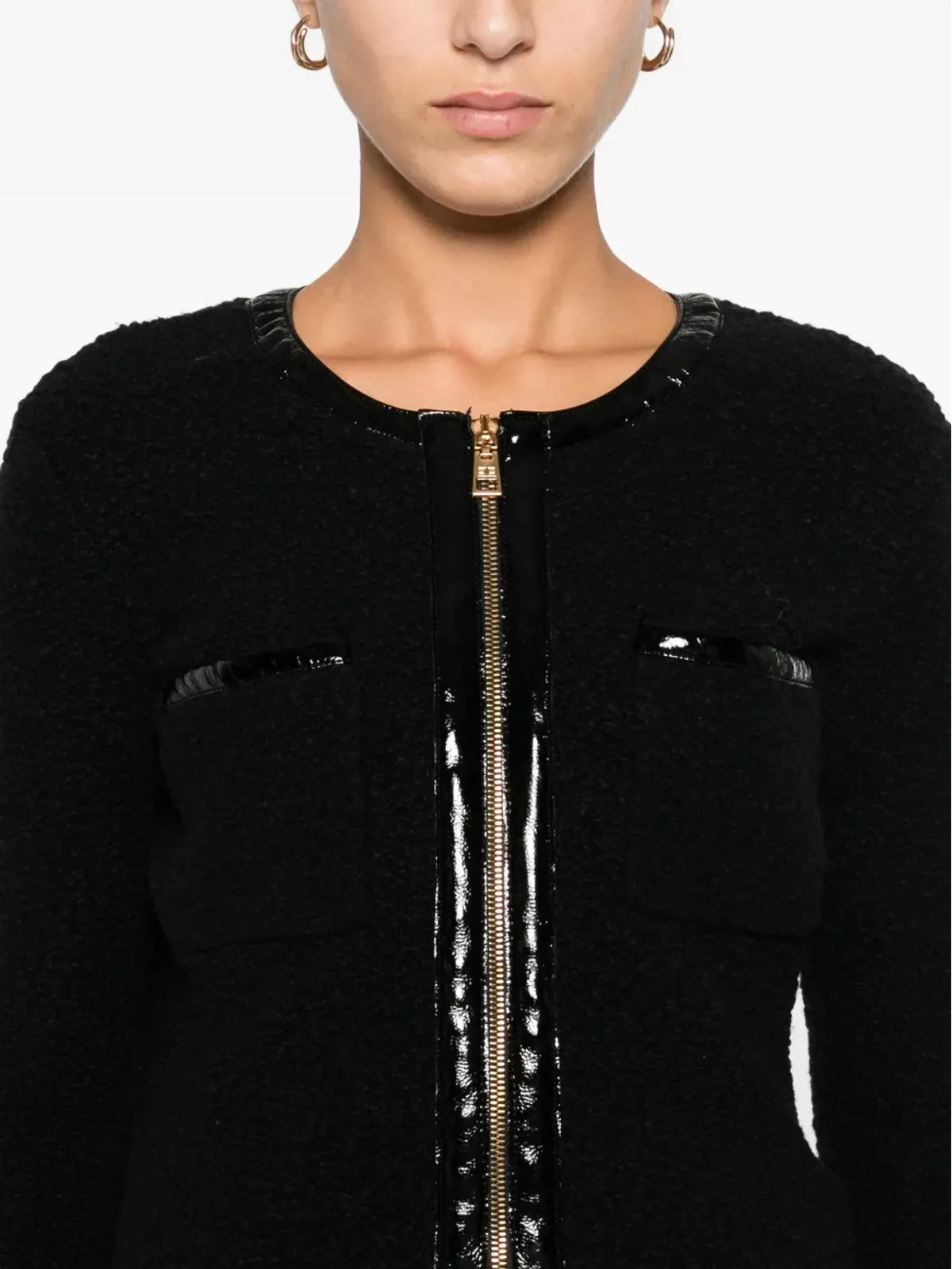 Elisabetta Franchi ジップフロントポケットカーディガン - 画像5