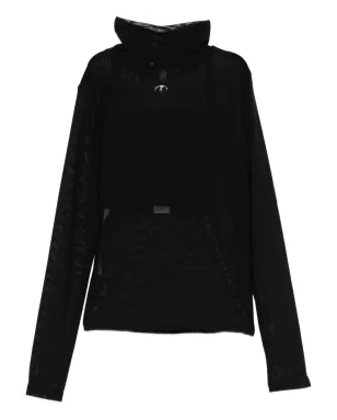 TWINSET Kids ハイネック メッシュ Tシャツ - サムネイル2