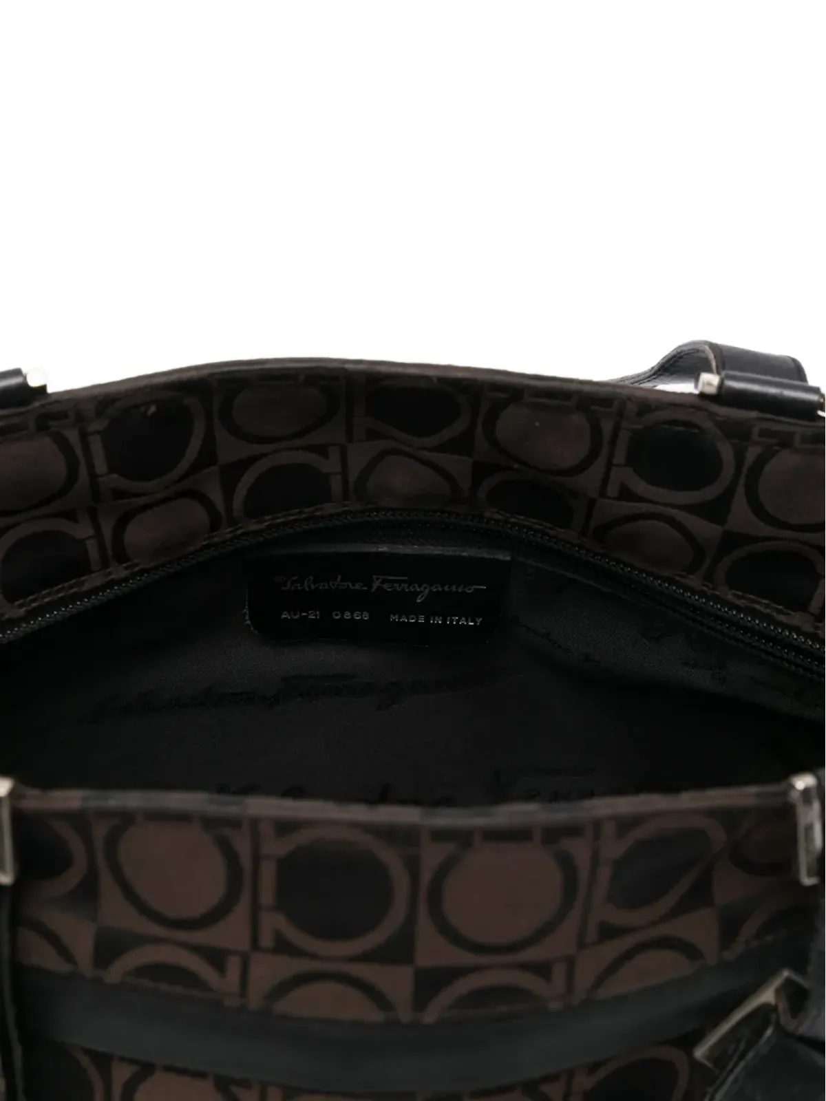 Ferragamo ビンテージ 2000年代 円形柄 トートバッグ - ブラウン - 画像4
