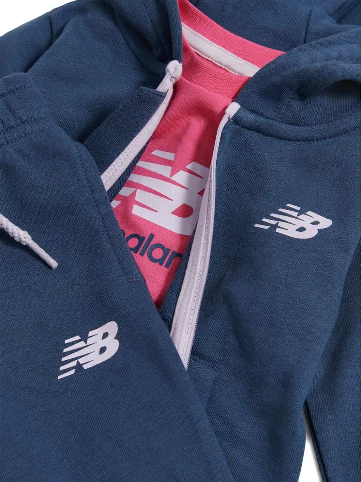 New Balance Kids ロゴプリント フード付き トラックスーツ - 画像3
