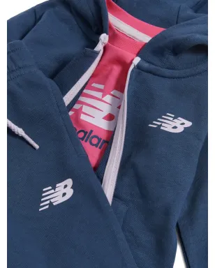 New Balance Kids ロゴプリント フード付き トラックスーツ - サムネイル3