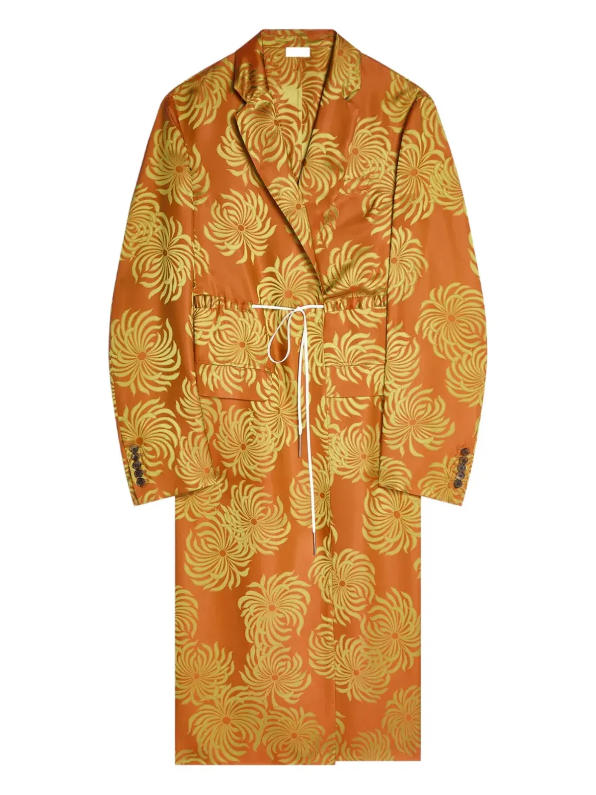 DRIES VAN NOTEN 花柄ジャカードコート - 画像1
