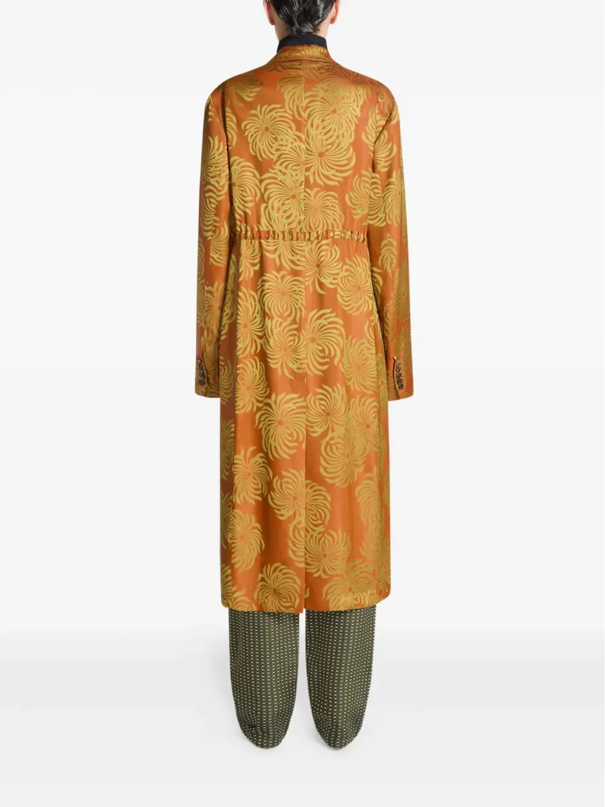 DRIES VAN NOTEN 花柄ジャカードコート - 画像4