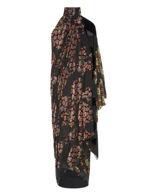 DRIES VAN NOTEN パッチワーク アシンメトリック マキシドレス - サムネイル1