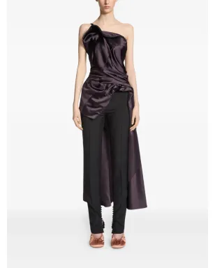 DRIES VAN NOTEN ドレープディテール ワンショルダートップ - サムネイル2