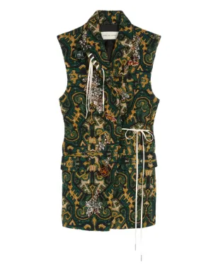 DRIES VAN NOTEN 装飾付きノースリーブブレザー - サムネイル1