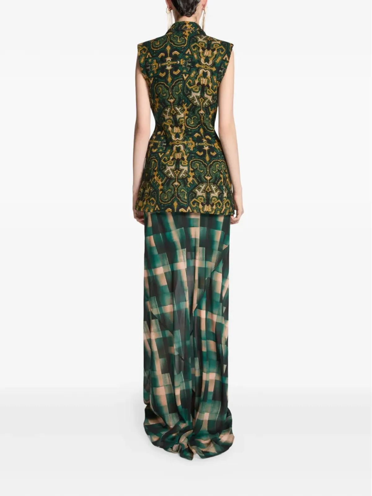 DRIES VAN NOTEN 装飾付きノースリーブブレザー - 画像4