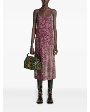 DRIES VAN NOTEN ポルカドット柄ミディドレス（ピンク） - サムネイル2