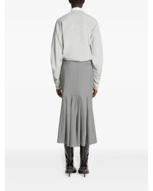 DRIES VAN NOTEN プリーツ付きテーラードミディスカート - サムネイル4
