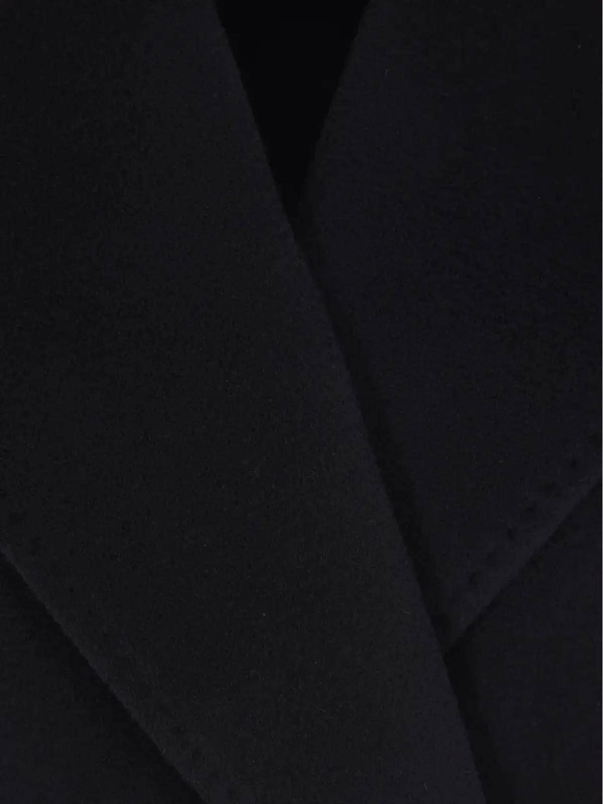 Max Mara ベルト付き カシミヤ ダブルブレストコート ブラック - 画像3