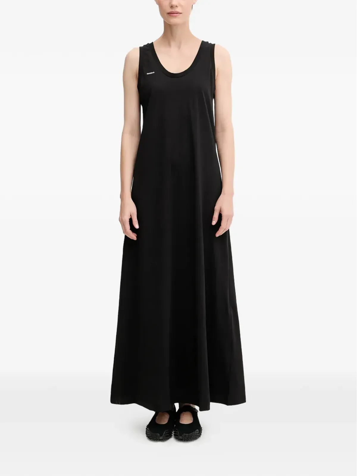 Pangaia U-neck maxi dress - Black - 画像1
