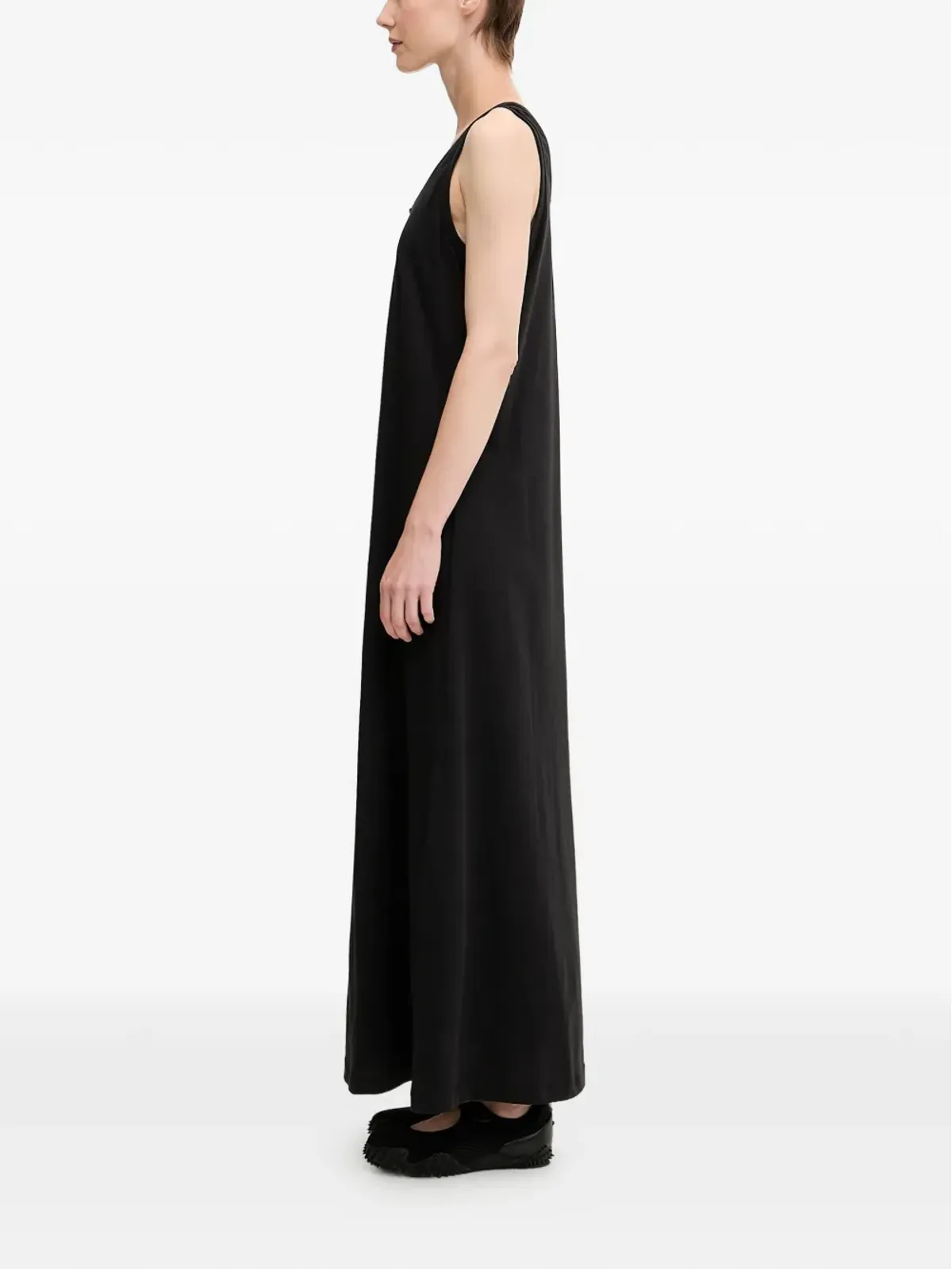 Pangaia U-neck maxi dress - Black - 画像2